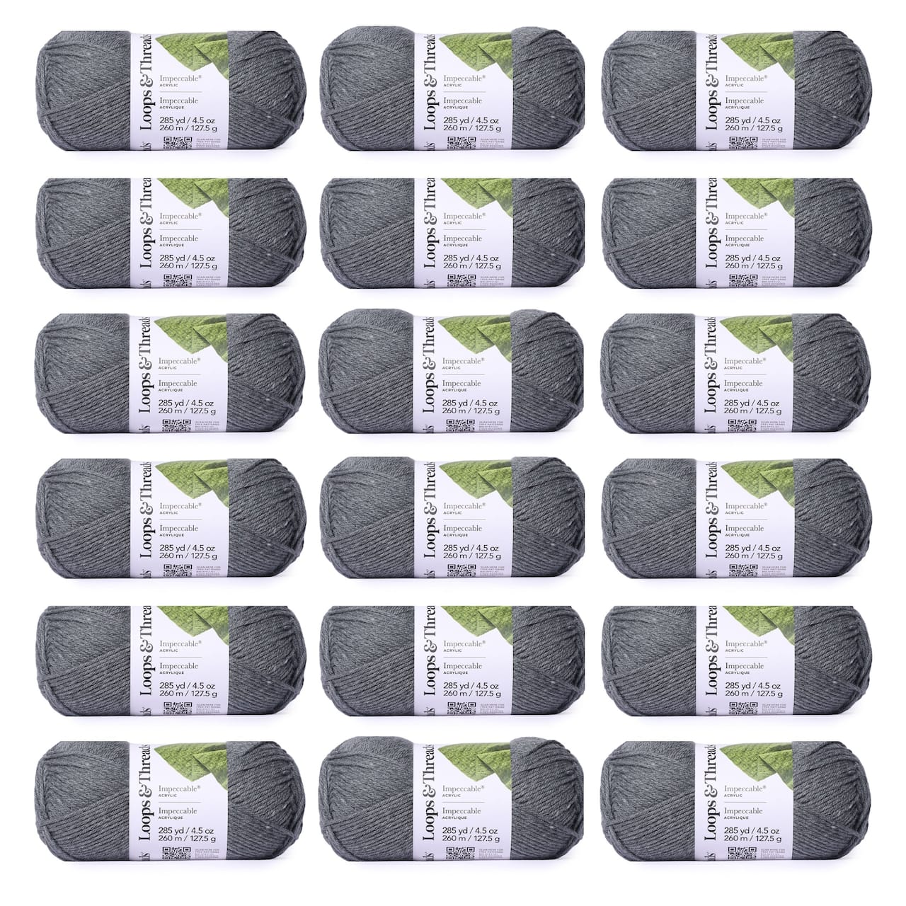 18 Pack: Impeccable® Solid Yarn by Loops & Threads®